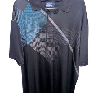 Hogan Black and Blue Geometric Men's Polo